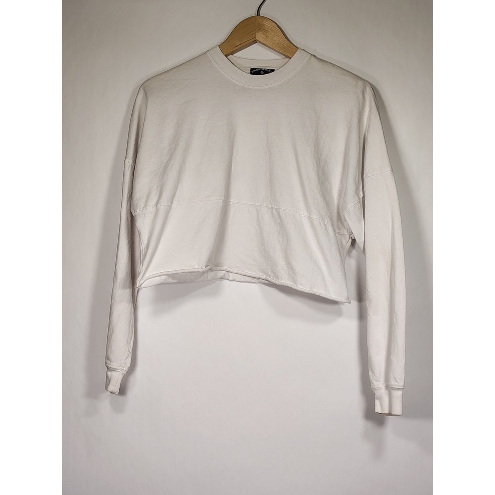 Spirit Jersey Nashville Lower Broadway Cropped Long Sleeve Shirt White Womens XS